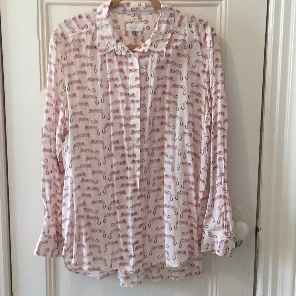 Ann Taylor LOFT cheetah blouse